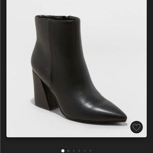 Target Black Leather Booties